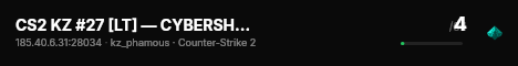 CS2 KZ #27 [LT] — CYBERSHOKE.NET (TIER 1-3 - EASY) live status badge