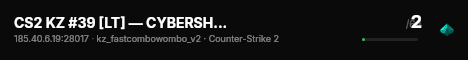 CS2 KZ #39 [LT] — CYBERSHOKE.NET (TIER 1-3 - EASY) live status badge