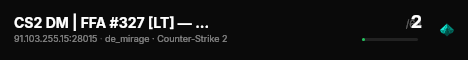 CS2 DM | FFA #327 [LT] — CYBERSHOKE.NET (16 SLOTS) live status badge