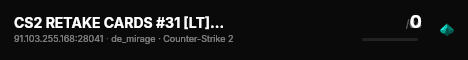 CS2 RETAKE CARDS #31 [LT] — CYBERSHOKE.NET (7 SLOTS) live status badge