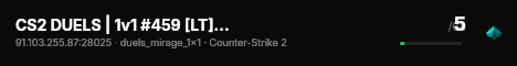 CS2 DUELS | 1v1 #459 [LT] — CYBERSHOKE.NET (ONLY MIRAGE) live status badge