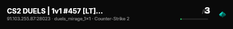 CS2 DUELS | 1v1 #457 [LT] — CYBERSHOKE.NET (ONLY MIRAGE) live status badge