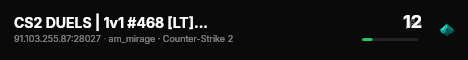 CS2 DUELS | 1v1 #468 [LT] — CYBERSHOKE.NET (ARENA MAPS) live status badge