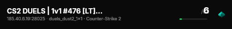 CS2 DUELS | 1v1 #476 [LT] — CYBERSHOKE.NET (ONLY DUST2) live status badge