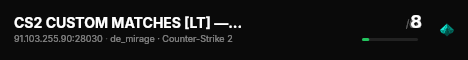 CS2 CUSTOM MATCHES [LT] — CYBERSHOKE.NET live status badge