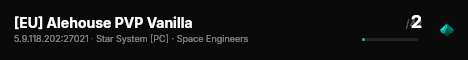 [EU] Alehouse PVP Vanilla live status badge