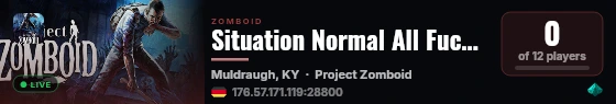 Situation Normal All Fucked Up live status badge