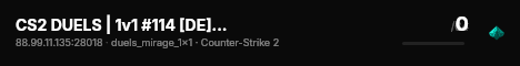CS2 DUELS | 1v1 #114 [DE] — CYBERSHOKE.NET (ONLY MIRAGE) live status badge