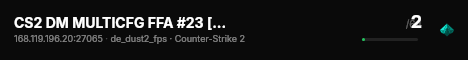 CS2 DM MULTICFG FFA #23 [DE] — CYBERSHOKE.NET live status badge