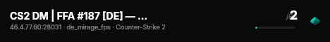 CS2 DM | FFA #187 [DE] — CYBERSHOKE.NET (MEDIUM) live status badge