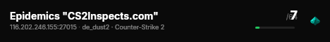 Epidemics "CS2Inspects.com" live status badge