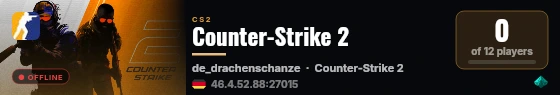 Counter-Strike 2 live status badge