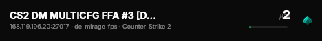 CS2 DM MULTICFG FFA #3 [DE] — CYBERSHOKE.NET live status badge
