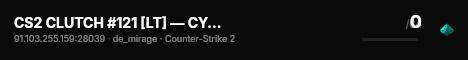 CS2 CLUTCH #121 [LT] — CYBERSHOKE.NET (2VS5) live status badge