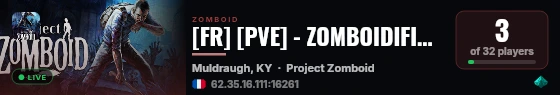 [FR] [PVE] - ZOMBOIDIFICATION live status badge