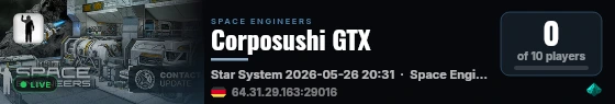 Corposushi GTX live status badge