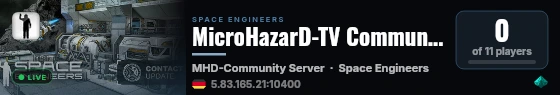 MicroHazarD-TV Community Server live status badge