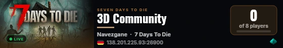 3D Community live status badge