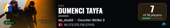 DUMENCI TAYFA live status badge