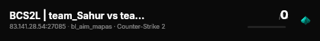 BCS2L | team_Sahur vs team_Patapim live status badge