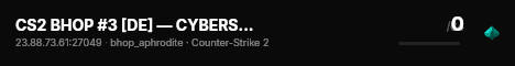 CS2 BHOP #3 [DE] — CYBERSHOKE.NET (TIER 1-2 - EASY) live status badge