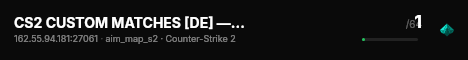 CS2 CUSTOM MATCHES [DE] — CYBERSHOKE.NET live status badge