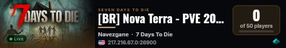 [BR] Nova Terra - PVE 200x live status badge