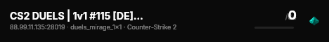 CS2 DUELS | 1v1 #115 [DE] — CYBERSHOKE.NET (ONLY MIRAGE) live status badge