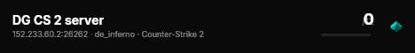 DG CS 2 server live status badge