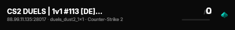 CS2 DUELS | 1v1 #113 [DE] — CYBERSHOKE.NET (ONLY DUST2) live status badge