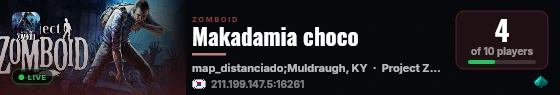 Makadamia choco live status badge