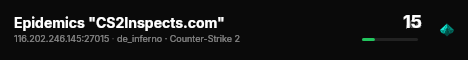 Epidemics "CS2Inspects.com" live status badge