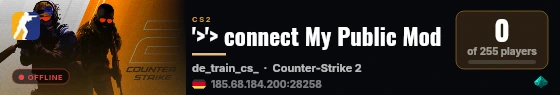 '>'> connect My Public Mod live status badge