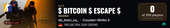 $ BITCOIN $ ESCAPE $ live status badge