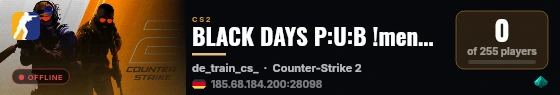 BLACK DAYS P:U:B !menu !lk live status badge