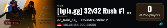 [bpla.gg] 32v32 Rush #1 [EU] [!knife, !skin, !gloves] [128Tick] live status badge
