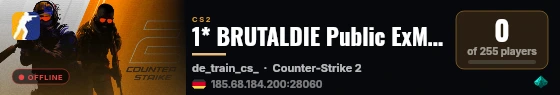 1* BRUTALDIE Public ExMod live status badge