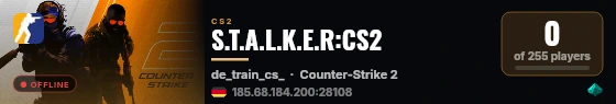 S.T.A.L.K.E.R:CS2 live status badge