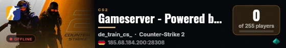 Gameserver - Powered by QiQi.Host live status badge