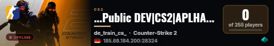 ...Public DEV|CS2|APLHA... live status badge