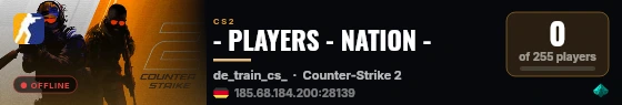 - PLAYERS - NATION - live status badge