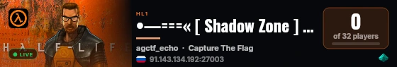 •—===« [ Shadow Zone ] »===—• | [CTF] live status badge