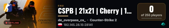 CSPB | 21x21 | Cherry | 128 TICK | skin | GL live status badge