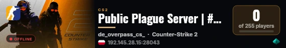 Public Plague Server | #2 | !skin !knife !agents | [EVENT 20:30] live status badge