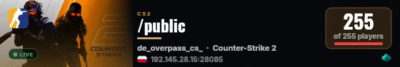 /public live status badge