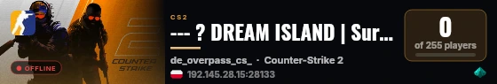 --- ? DREAM ISLAND | Survival ? [» DEM «] --- live status badge