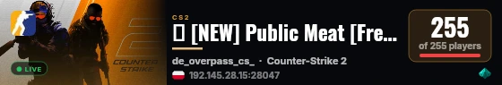 ➡️ [NEW] Public Meat [FreeVIP + credits] live status badge