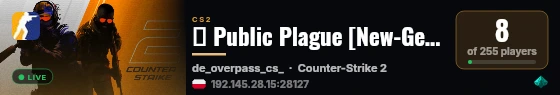 ➡️ Public Plague [New-Generation] live status badge