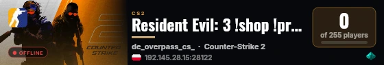 Resident Evil: 3 !shop !prop !lm live status badge