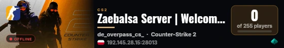Zaebalsa Server | Welcome to hell live status badge